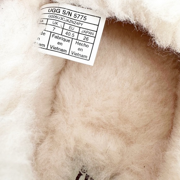 UGG Mens Australia 5775 Ascot Chestnut Brown Suede Sheepskin Slippers Shoes - Picture 6 of 8